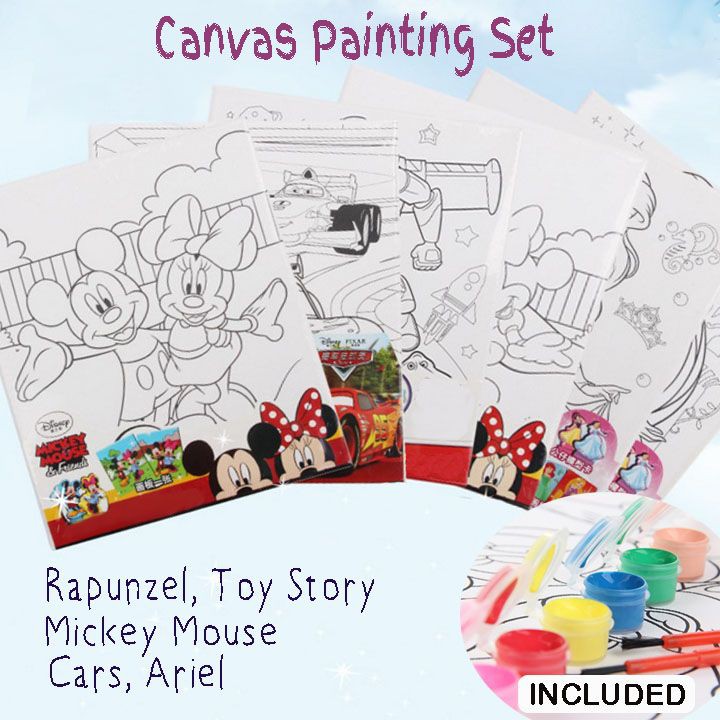 Mainan Anak / Wall Mount Canvas Painting Set