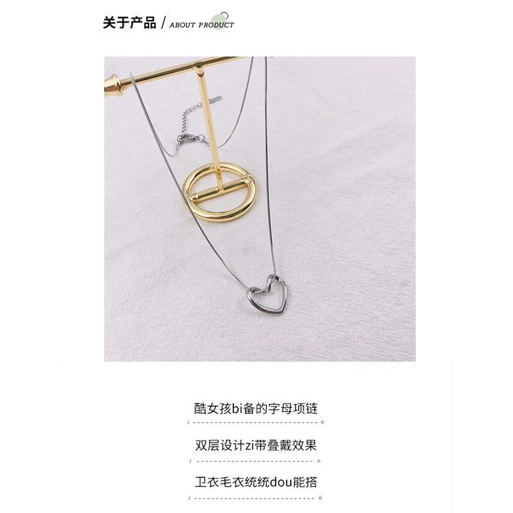 Jepang dan Korea gaya sederhana hollow jantung kalung wanita temperamental gaya dingin kalung in Tre