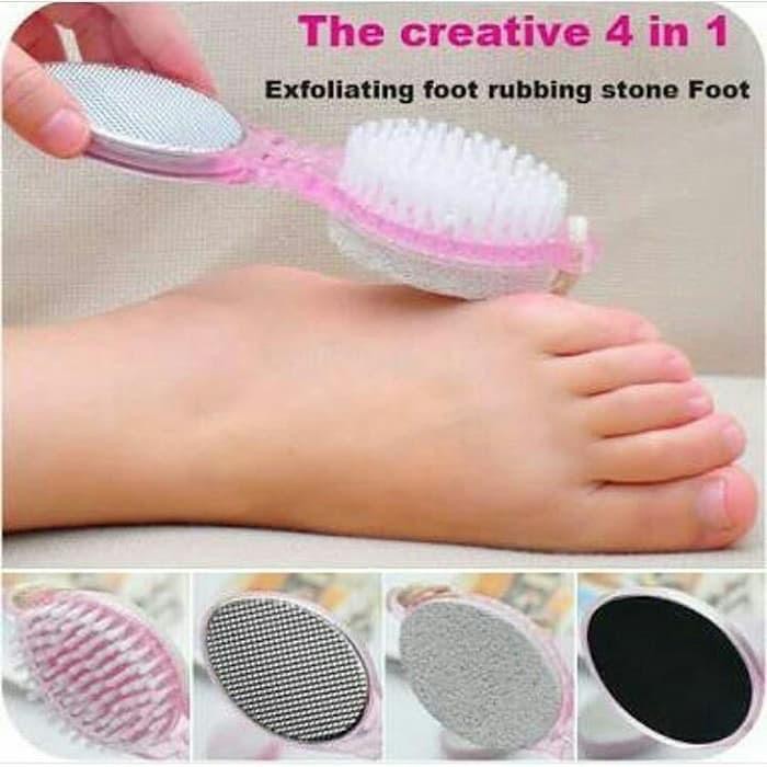 ALAT PEDICURE KAKI 4 in 1 / FOOT BRUSH / TOOL PEMBERSIH KAKI KOMPLIT (Valensia Hair)