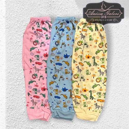 Celana panjang bayi 3pcs motif