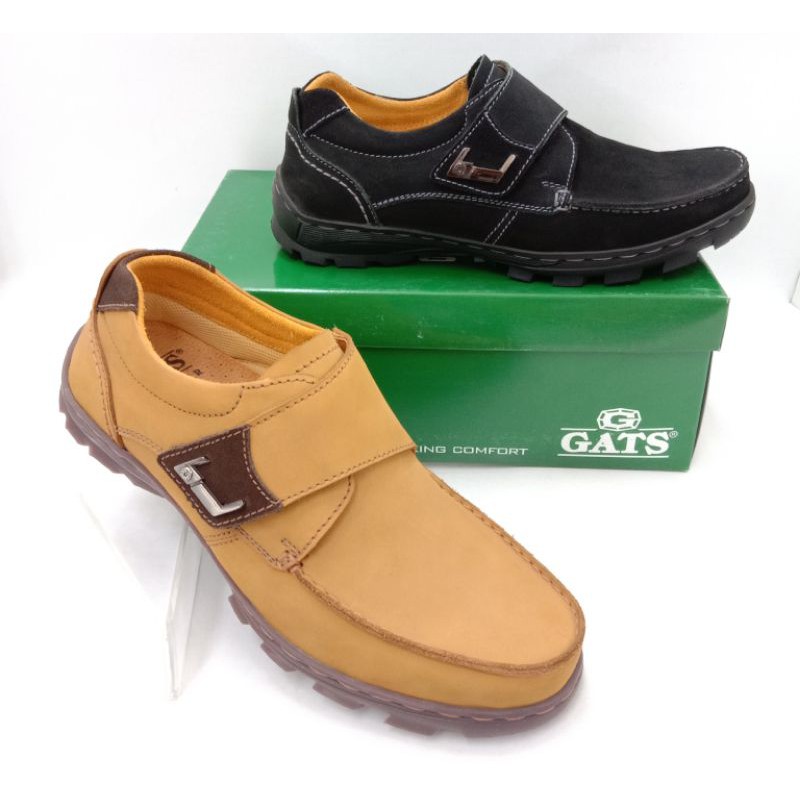 Sepatu Kulit casual pria GATS TO 2209 hitam,tan original