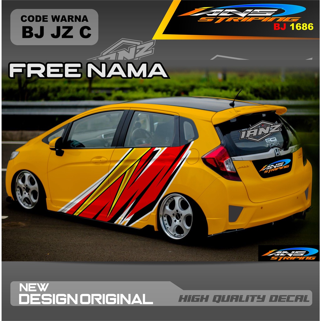 STIKER VARIASI MOBIL AGYA TERBARU  / DECAL STICKER MOBIL / STIKER MOBIL / STIKER MOBIL BRIO, HONDA JAZZ, AGYA, AYLA