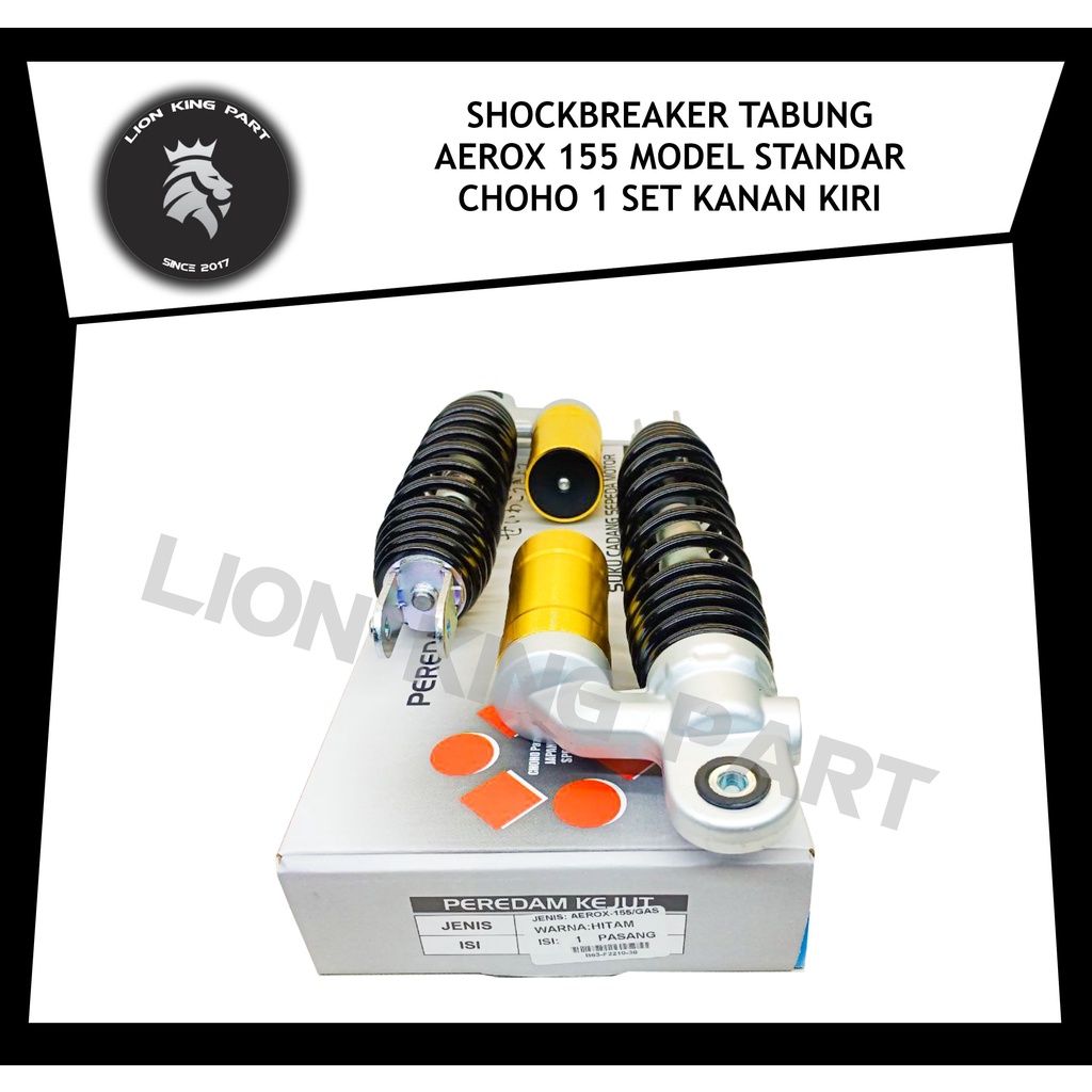 SHOCKBREAKER SHOCK BELAKANG AEROX 155 TABUNG MODEL STANDAR CHOHO 1 SET KANAN KIRI