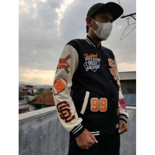 Jaket Varsity Baseball Pria Wanita - Varsity Jacket Vintage Baseball Original
