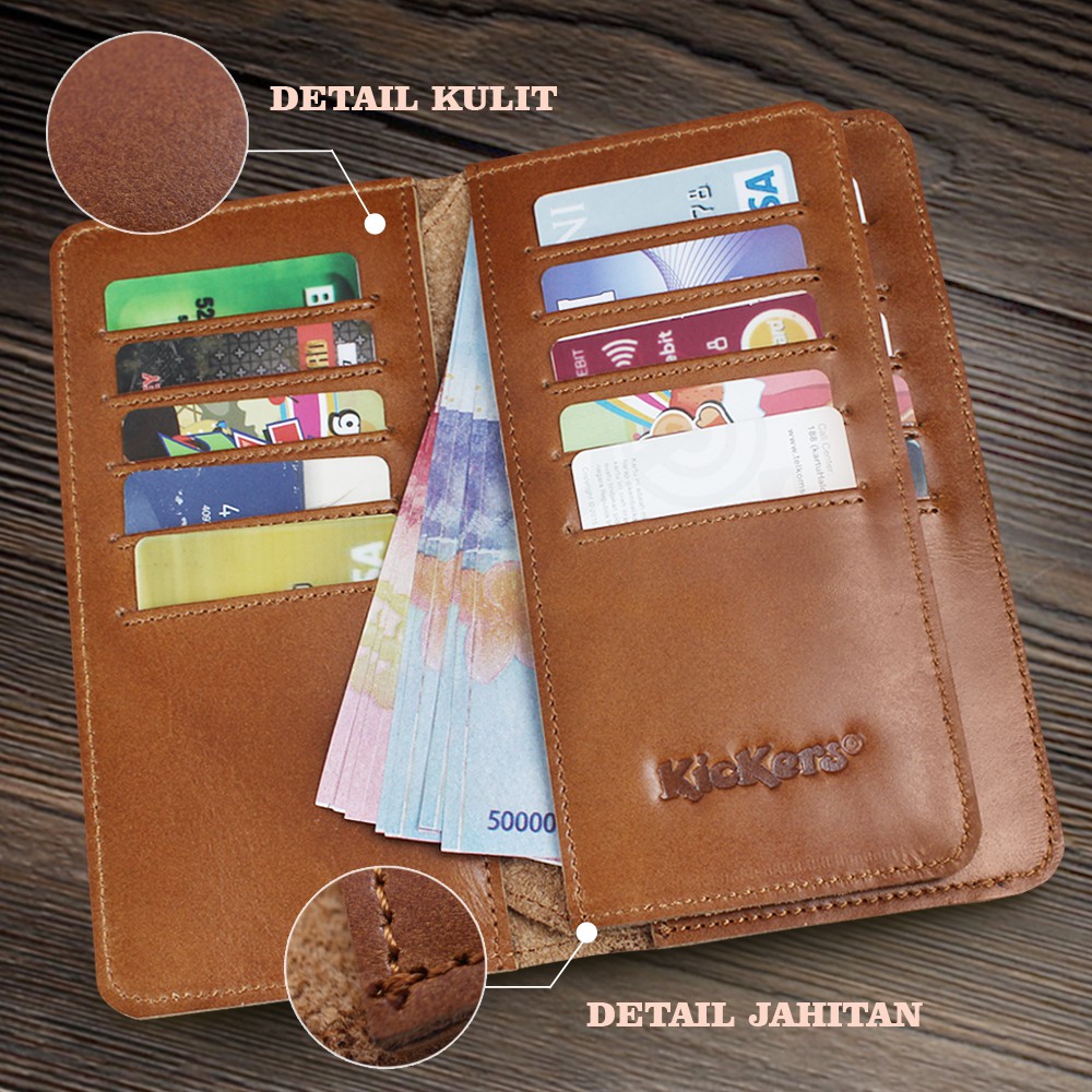 Dompet Kulit Pria Dompet Panjang Kartu Pria Lipat Kulit Sapi Asli Original Dompet Panjang Pria Full Kulit Sapi Asli F012 KUALITAS TERJAMIN MEMUASKAN