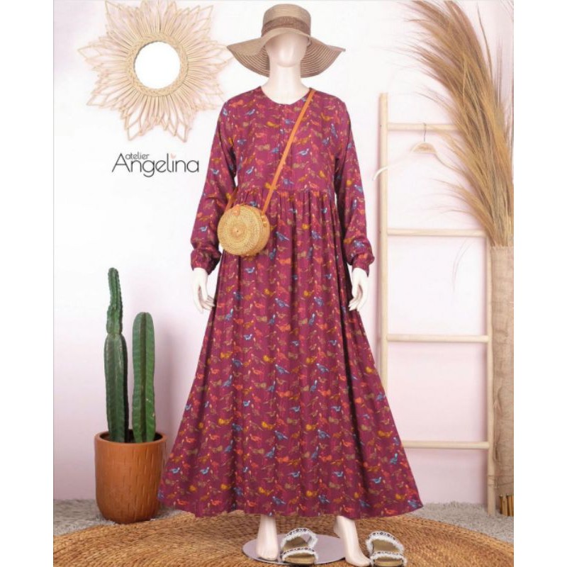 Atelier Angelina Sarah Dress Peacock