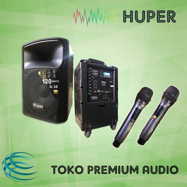 Speaker portable speaker wireless HUPER JL-10 Kelas premium murni 120 watt garansi resmi