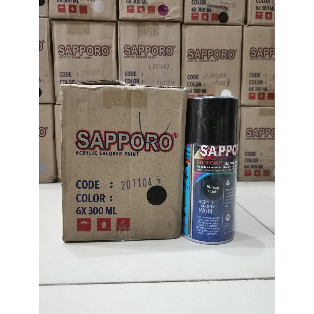 Cat Semprot Sapporo Paint Hi-Temp Black