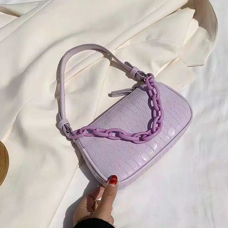 Tas Croco Rantai Korean Style/ Croco Shoulder Bag Wanita