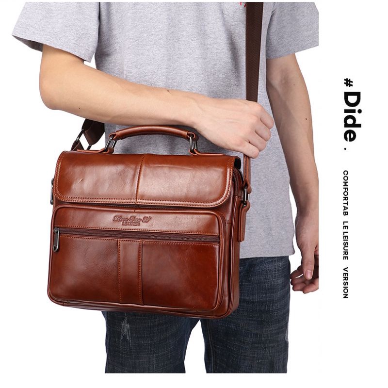 Tas Kulit Import Kerja Kantor Tas Pria Xiao Duo Li 1219 (FREE DUSTBAG)