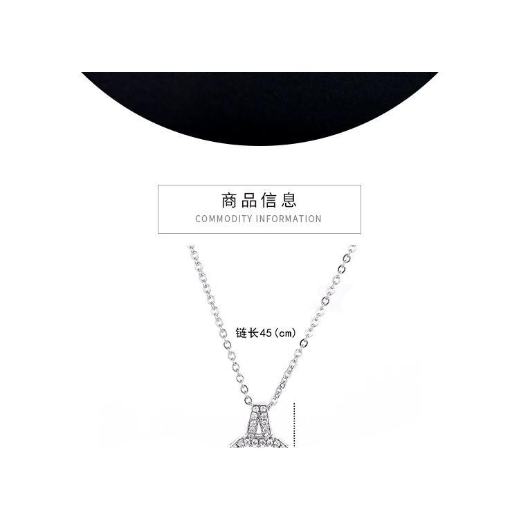 Korea mengkilap zircon square diamond liontin sederhana Jepang dan Korea kalung kalung gelang stainl