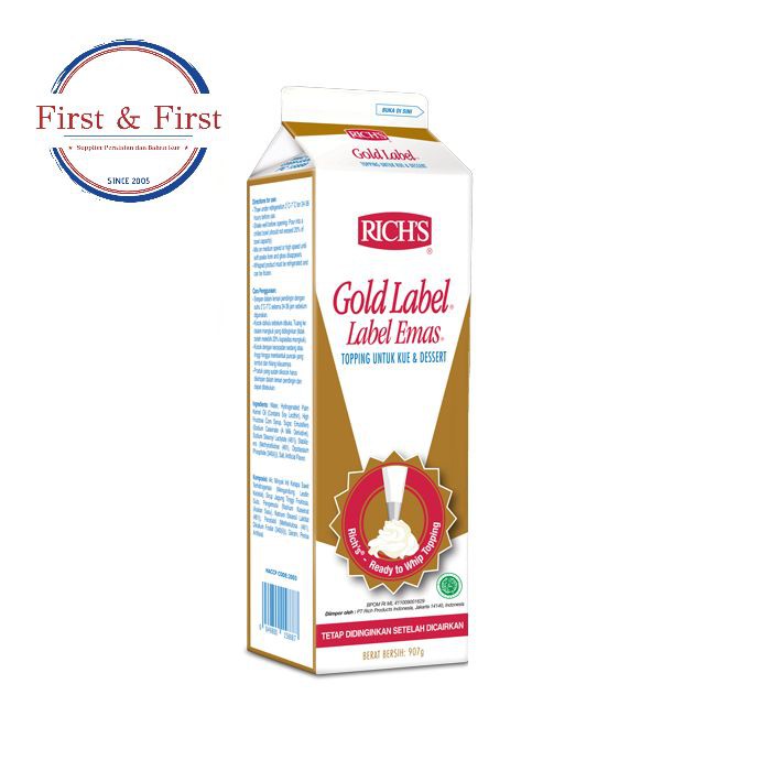 

Terbaru Rich Gold Label Whipping Cream 907 gram Berkualitas