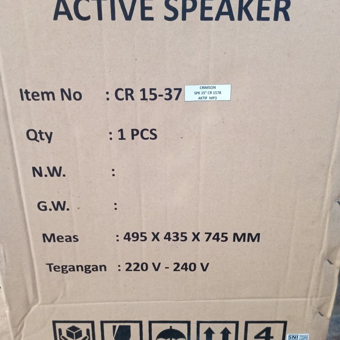 CRIMSON CR15 37 SPEAKER 15 INCH AKTIF HARGA SEPASANG