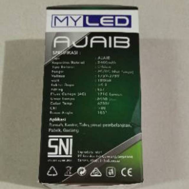 MYLED Lampu LED Emergency AC/DC 18W