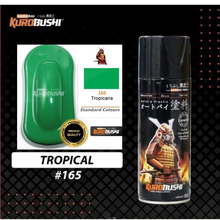 cat semprot samurai kurobushi pilok pilox samurai tropicana 165 400ml hijau glossy hijau tua mengkilap