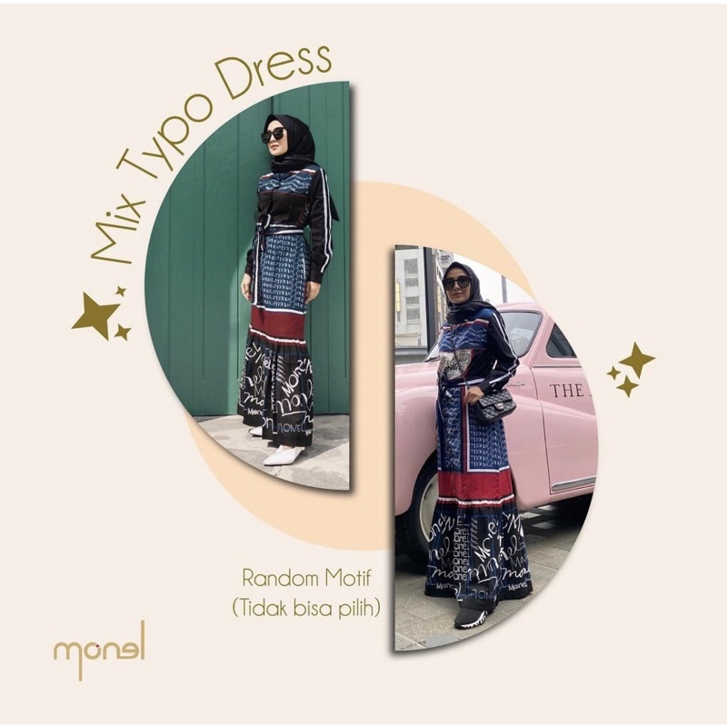 Monel Maka Mix Typo Dress