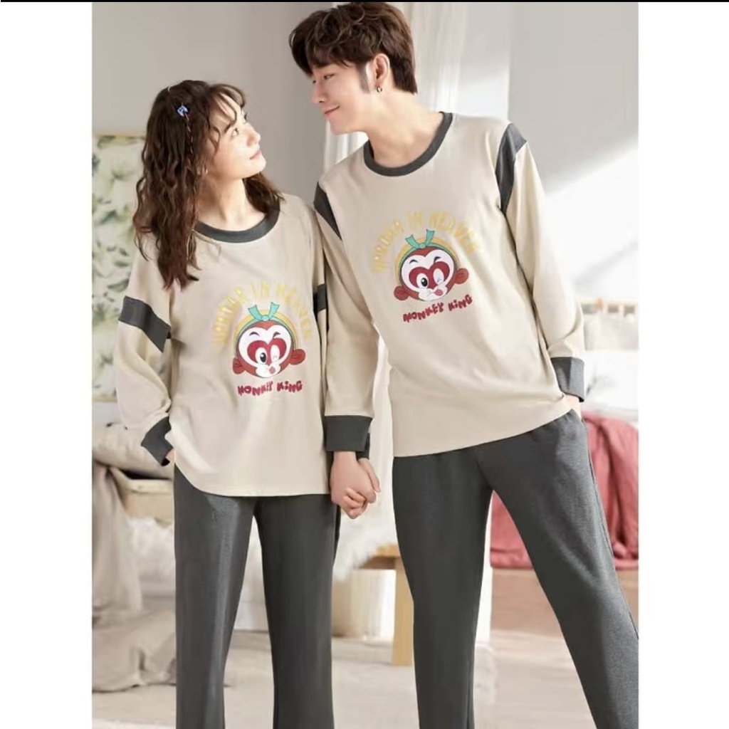 baju tidur piyama couple bahan kaos import