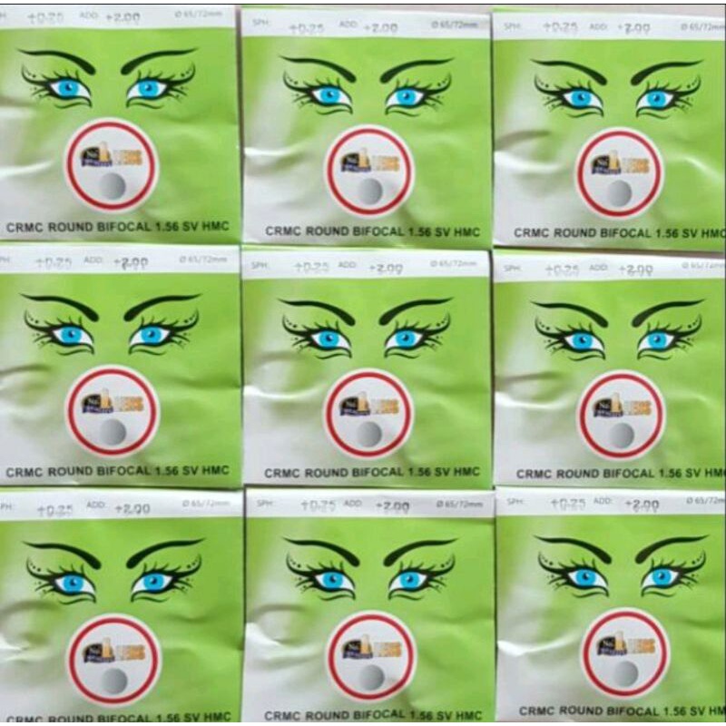Lensa Kriptok/ Lensa Bifokal CRMC 1.56/ Lensa Jauh Dekat/ Ukuran Atas Normal