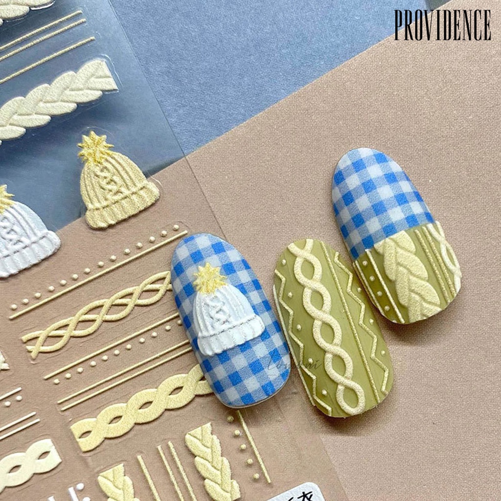 Providence Stiker Kuku 3d Ultra Tipis Motif Snowflake Untuk Manicure / Nail Art