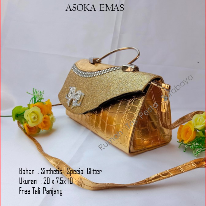 Tas Kekinian,Tas Satin,Tas Clutch,ASOKA EMAS