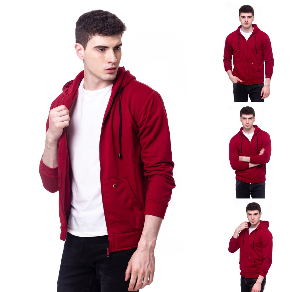 HEYLOOK Project - Jaket Pria Jaket BASIC Hodie Jaket Polos Fleece Jaket Distro Pria Terbaru - [Bisa Cod]