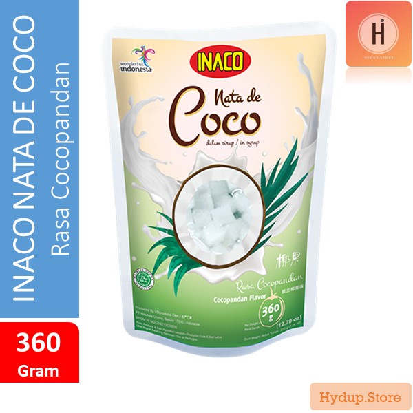 

Inaco Nata De Coco Standpouch Hijau Rasa Cocopandan 360 Gram