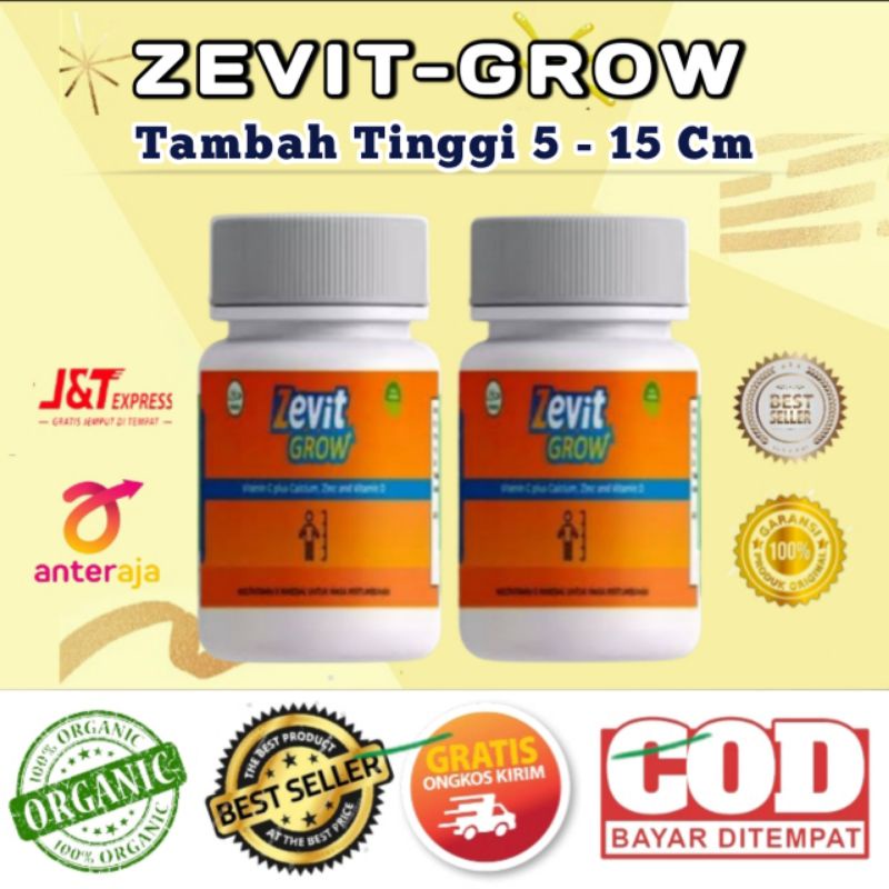 ZEVIT GROW PENINGGI BADAN / PENINGGI BADAN TERBAIK | OBAT PENINGGI BADAN