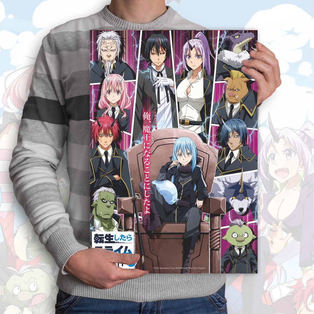 Poster Tensei Shitara Slime Datta Ken Tensura Anime Rimuru Shion Milim Benimaru Shuna - Ukuran A3+-6 Tensura S2