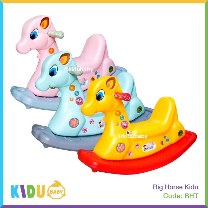 Mainan Kuda Jungkit Anak Big Horse Musik Kidu by Kidu Baby