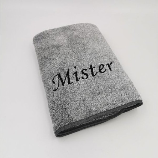 VL - COD MURAH HANDUK MICROFIBER UK 70 X 140 (MADAM DAN MISTER) - TOWEL COUPLE MR AND MRS