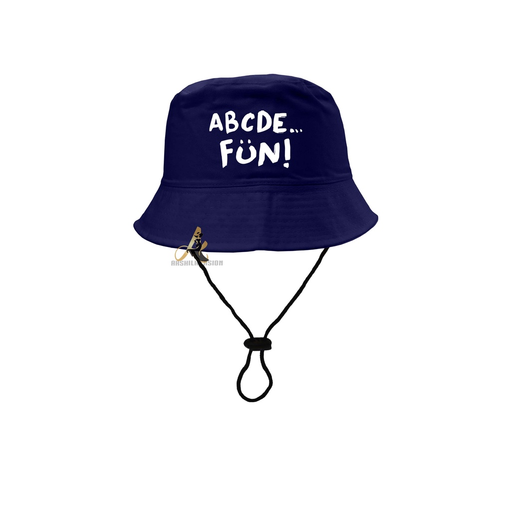 Topi Bucket Anak Laki-laki Perempuan umur 2-8 tahun SABLON ABCDE Fun