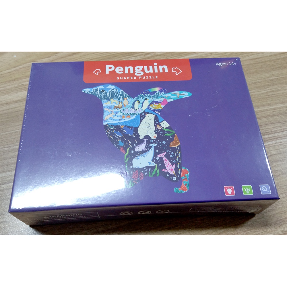 Mainan Edukasi Puzzle Anak Montessori Motif Gambar Penguin 100 pcs