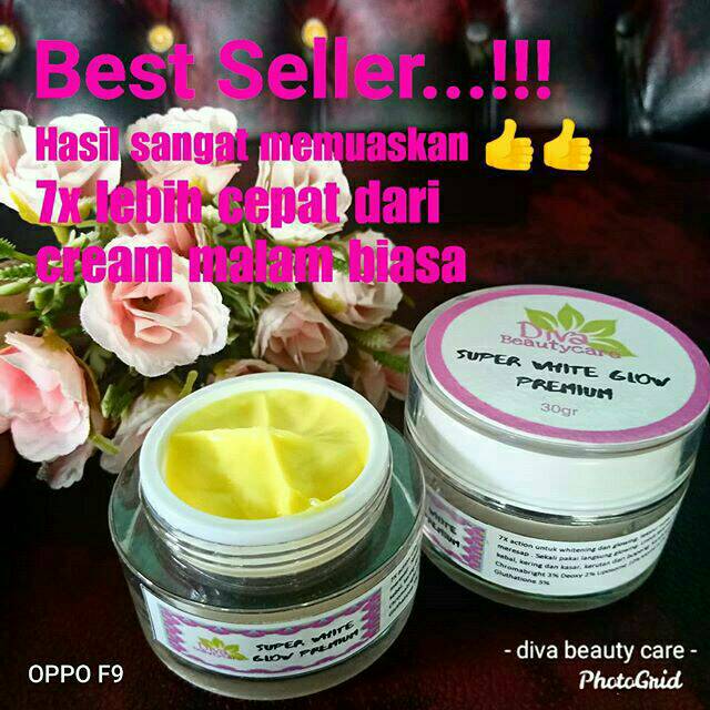 BEST SELER..!!! CREAM MALAM SUPER WHITE GLOW PREMIUM