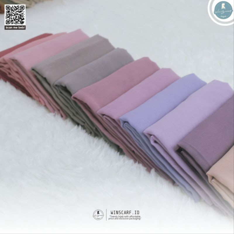 Bella Square Hijab Segiempat Bahan  Polycotton warna ungu lavender lilac magenta purple murah nyaman