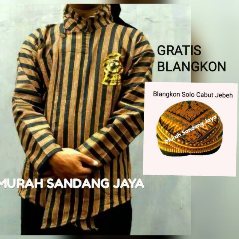 SURJAN DEWASA GRATIS BLANGKON SOLO CABUT_Pakaian Adat Jawa_Blangkon Solo