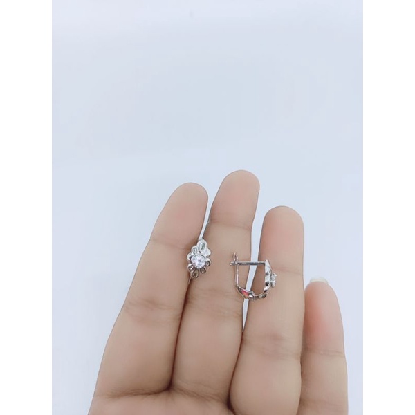 anting jepit perak 925 asli lapis emas model jepit mp 1ukir /anting jepit asli silver 925/ perhiasan anting wanita terbaru S925