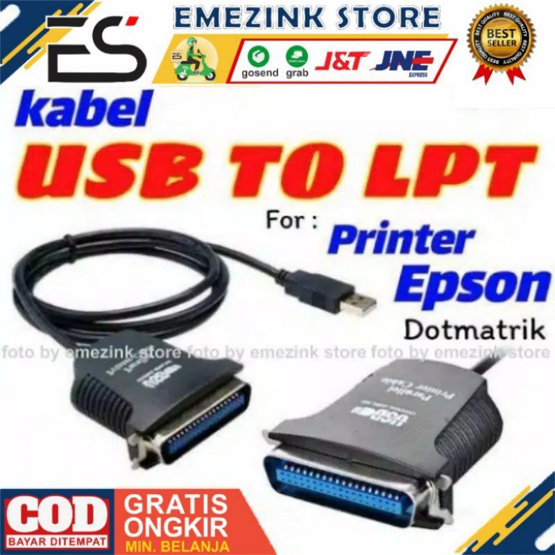 LPT1 | Kabel USB to LPT / USB ke Printer LPT dotmatrik | ZK