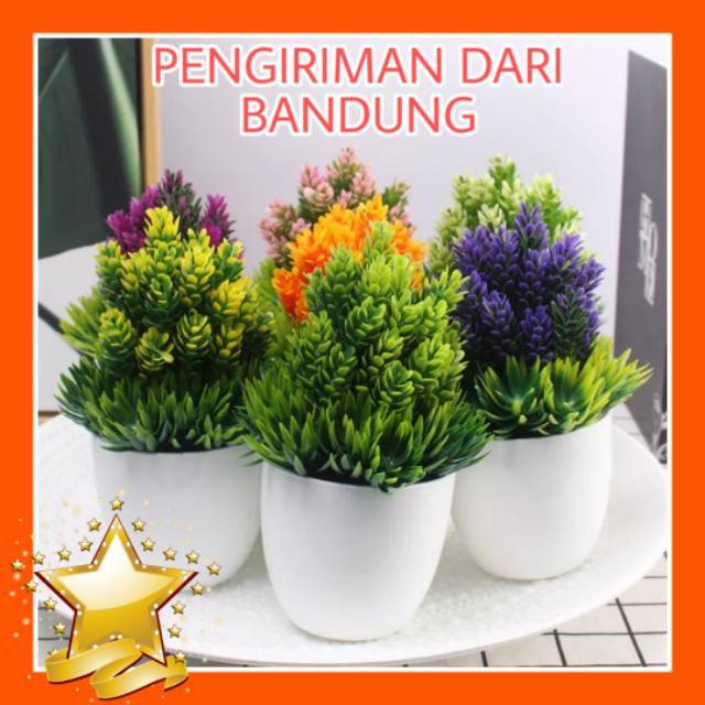 Pinus Plastik Pot Plastik Bunga Artificial Import Shopee Indonesia