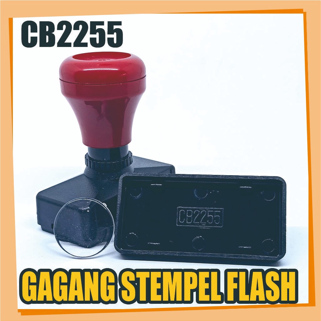 

gagang stempel flash kotak ukuran CB 22x55mm