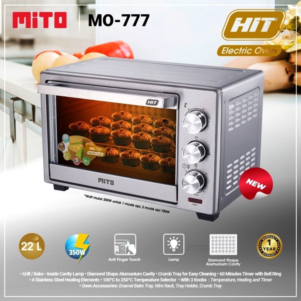 Oven Electrik 22L MO-777 Mito - Oven Elektrik serbaguna