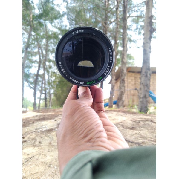 lensbong yashica double minolta 45mm maju mundur