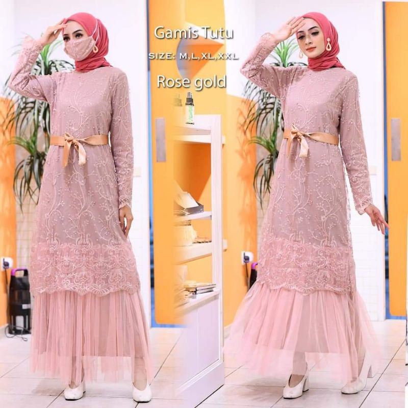 PRODUK ORIGINAL/FASHION MUSLIM/GAMIS TUTU/GAMIS MEWAH