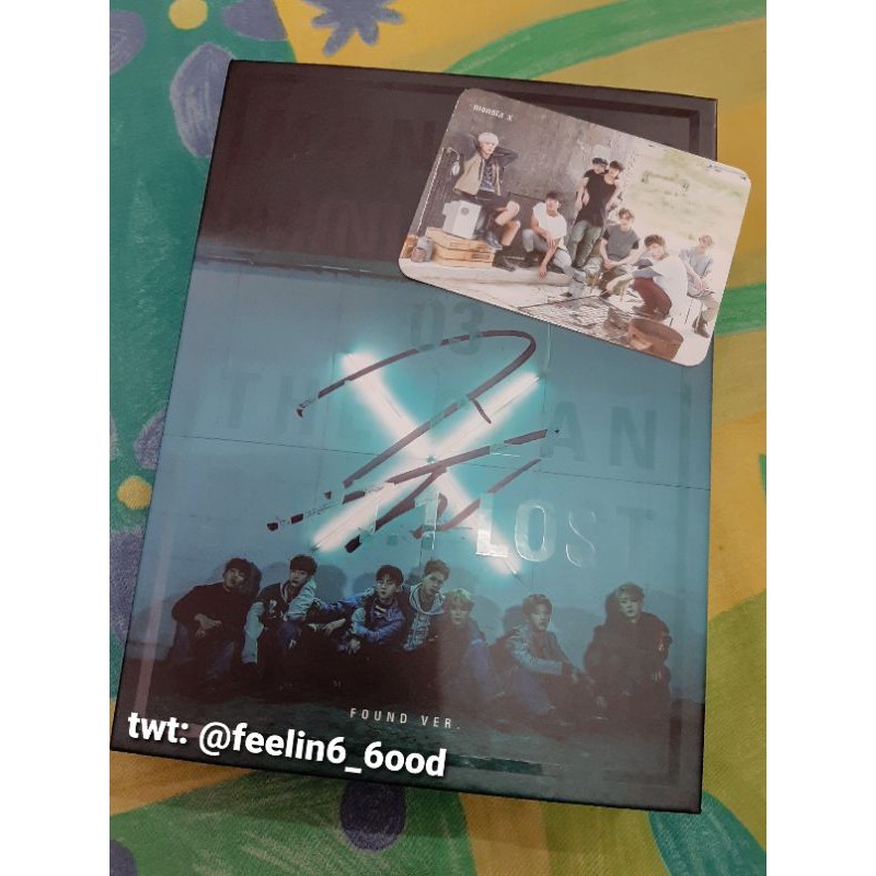 MWAVE MONSTA X ALBUM THE CLAN PART.1 LOST (FOUND VERSION) SIGNED BY JOOHEON (MOHON BACA DESKRIPSI)