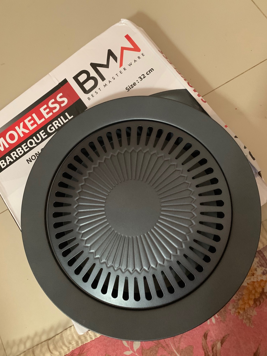 Smokeles Barberque Grill Pan Alat Pemanggang Bbq Non Stick  32 Cm Smokeless