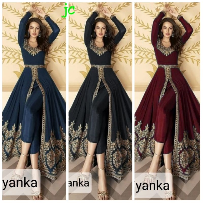 JC/ZR- Set India priyanka / Gamis Bordir India / Gamis india Murah