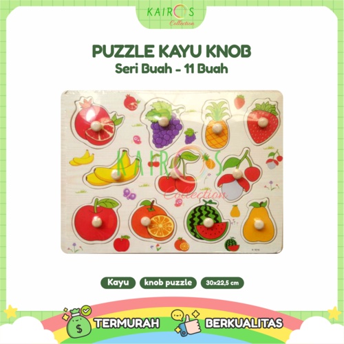 Puzzle Anak Kayu Knob Buah