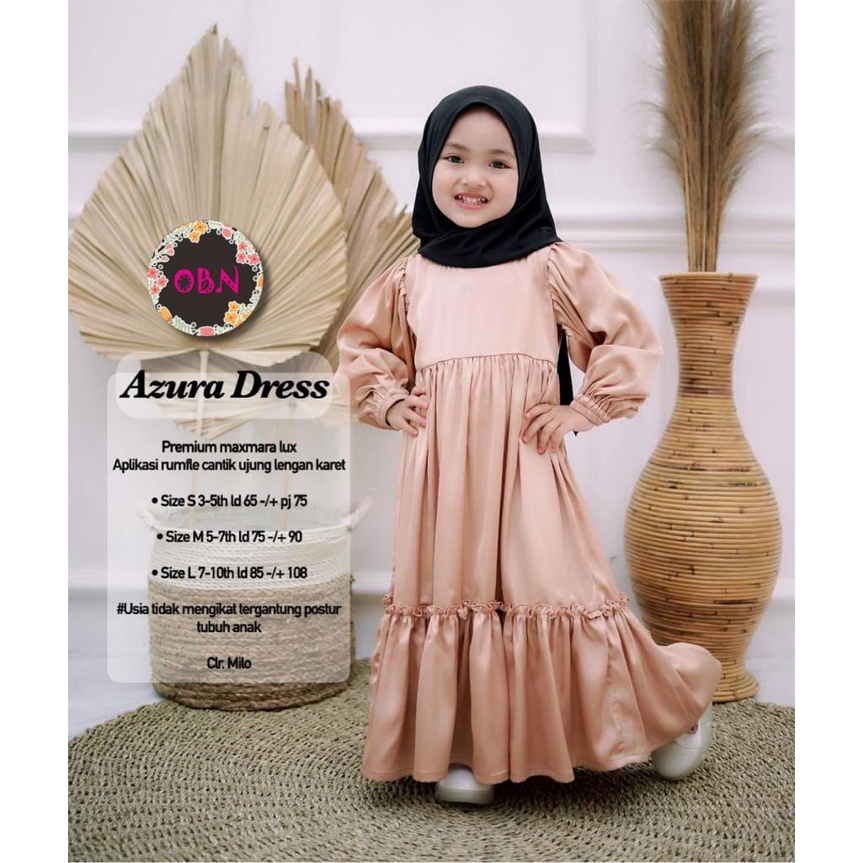 azura dress dres baju pakaian maxy maxi gamis syari longdres longdress fashion lebaran polos panjang