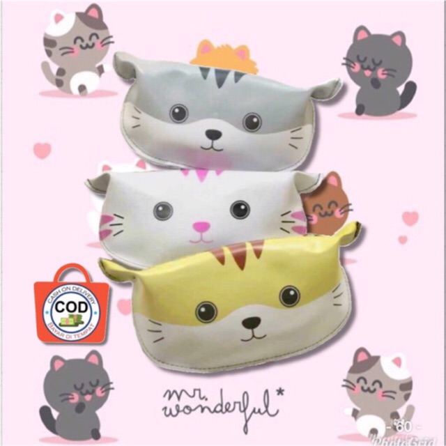 

Tempat Pensil Kepala Kucing dan Anjing