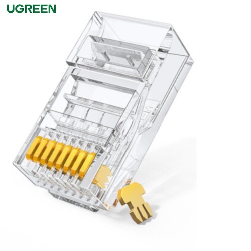 UGREEN Belden Comscope Konektor LAN RJ45 Cat5e Cat6 UTP Ethernet Plug Connector Isi 100pcs