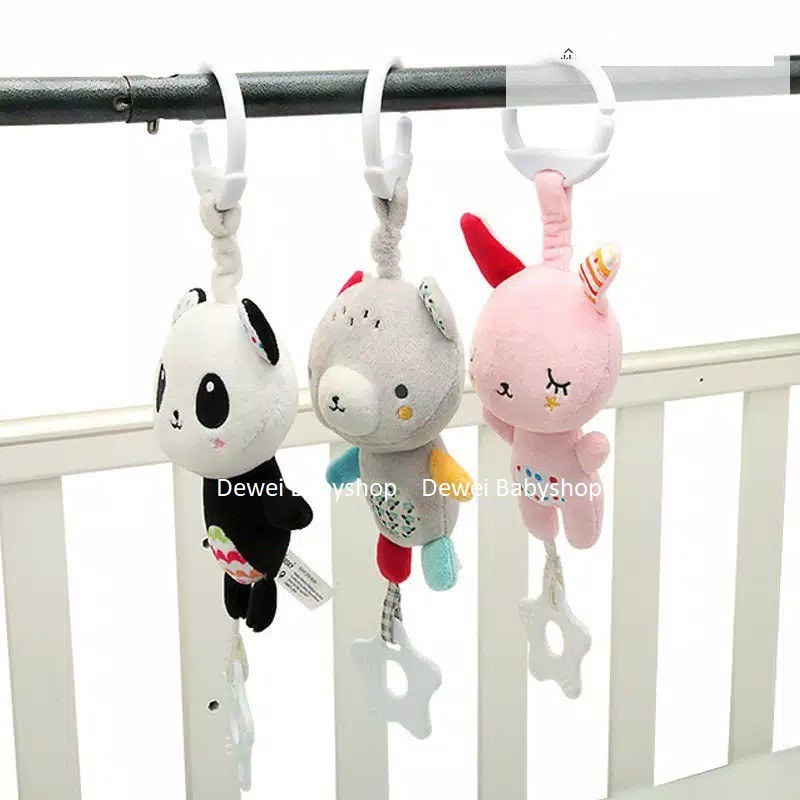Mainan Anak Bayi Boneka Musik Gantung Kereta ( Baby Music Stroller Doll Stoller Toy/Bunyi/Berbunyi )